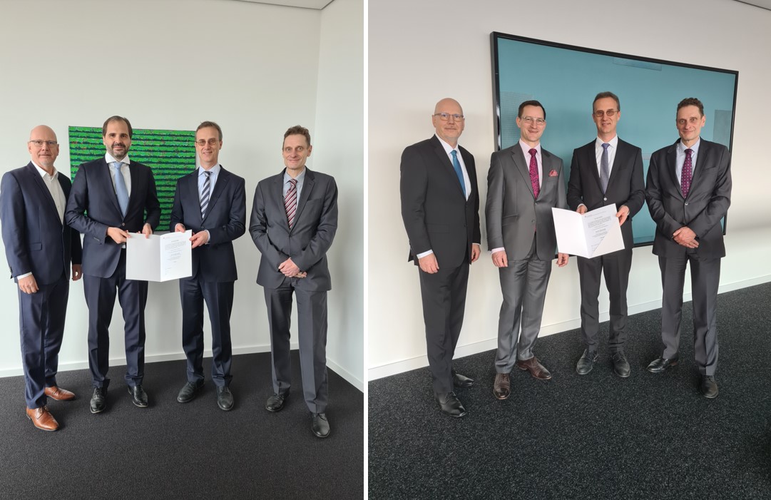 Dr. Frank Lorenz, Prof. Dr. Martin Scheffel bzw. Prof. Dr. Mike Schneider, Prof. Dr. Bernd Heitzer, Andreas Brunold