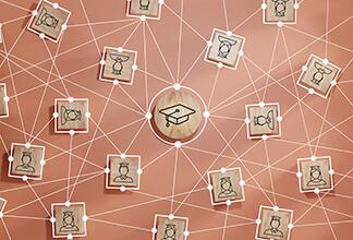 Netzwerk Alumni symbolisch