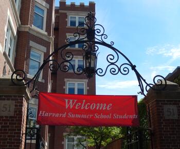 Empfangsplakat der Harvard University