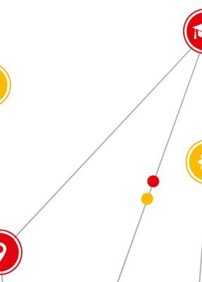 Ein Netzwerk, das verschiedene Icons verbindet