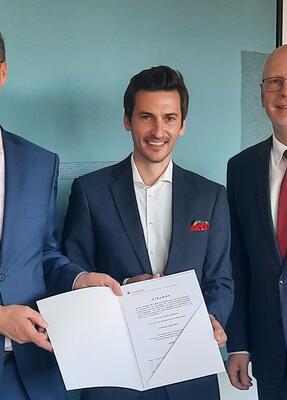 Herr Prof. Dr. Bernd Heitzer, Herr Dr. Julius Beck und Herr Dr. Frank Lorenz