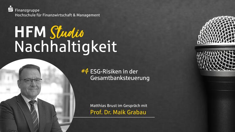 Prof. Dr. Maik Grabau im Gespräch mit Matthias Brust im Rahmen des HFM Studios zur Podcast-Reihe Nachhaltigkeit.
